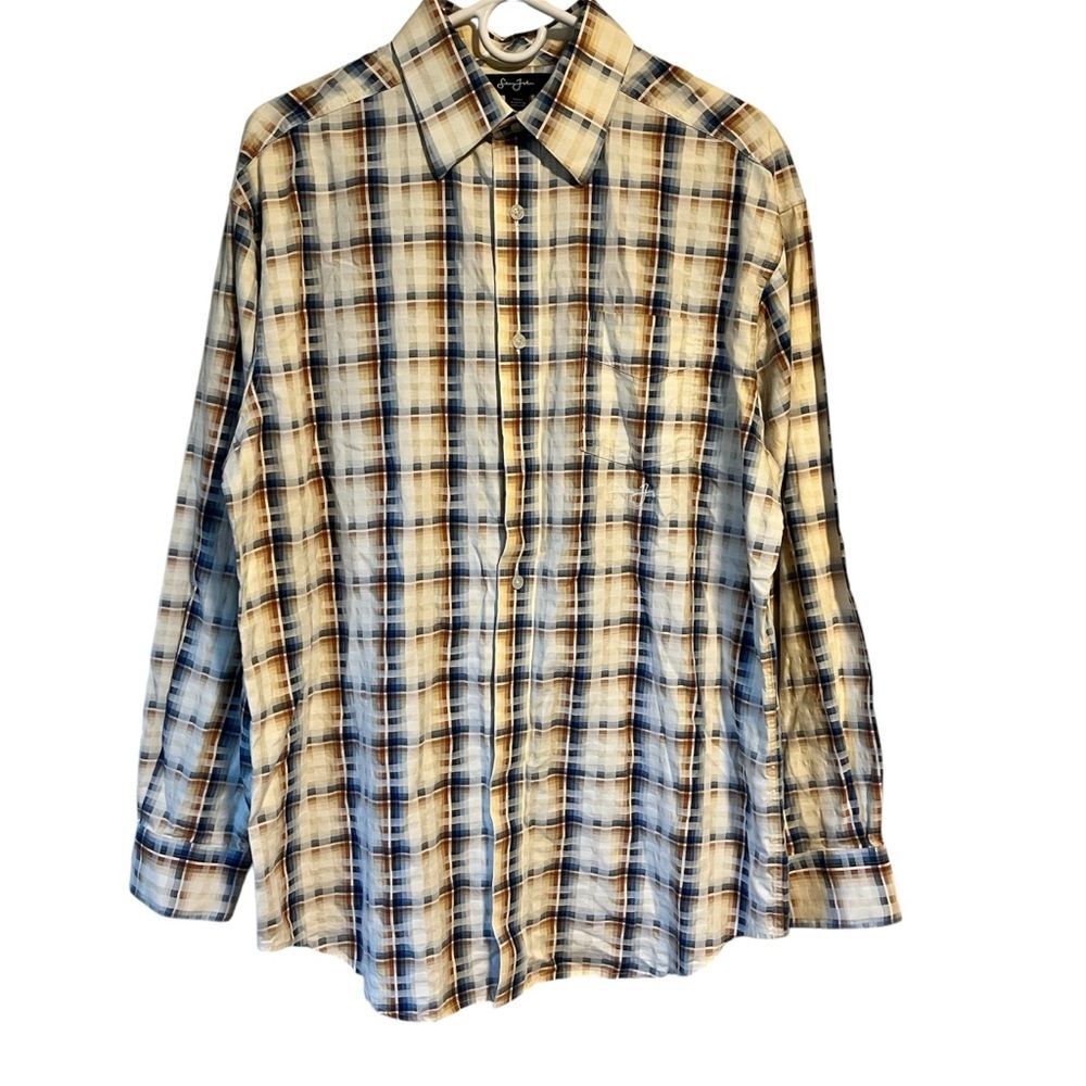 Sean John Button Up Shirt Medium 100% cotton